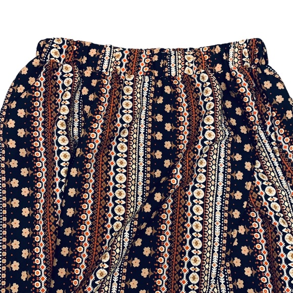 SHEIN Hi-low boho hippie brown, black and tan skirt size medium - Picture 3 of 6